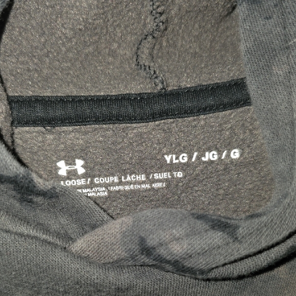 Under Armour Dark Gray Hoodie with Bull Emblem - Picture 4 of 5